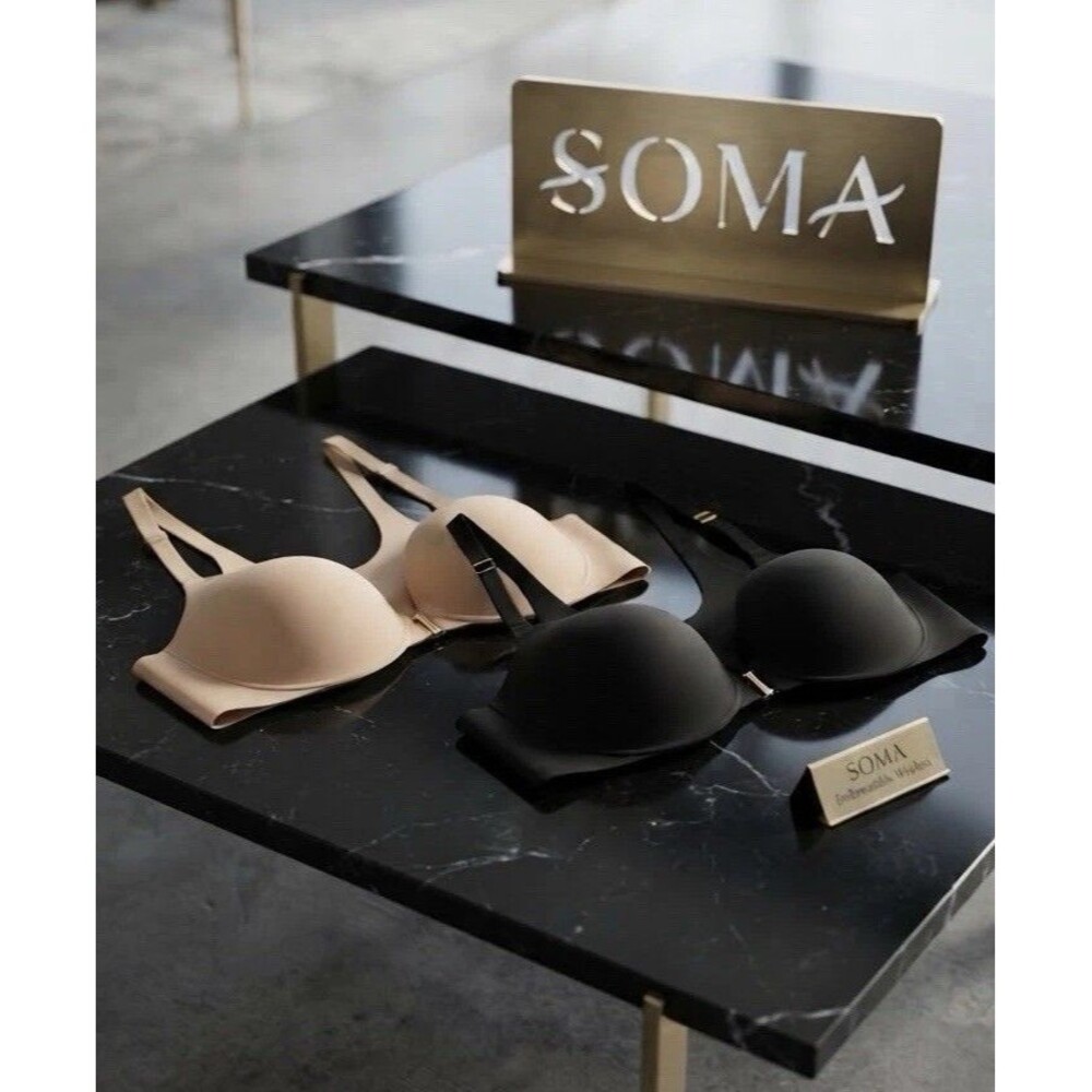 Soma BUNDLE OF 2 Vanishing Back 360 Bra 36B Full Coverage Front Close NWT